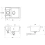 Fregadero de cocina doble seno con rebosadero granito gris de vidaXL, Fregaderos - Ref: Foro24-147086, Precio: 110,63 €, Desc...