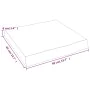 Treated wood table board with live edge, brown, 40x40x(2-6) cm. by vidaXL, Table tops - Ref: Foro24-363994, Price: 30,36 €, D...