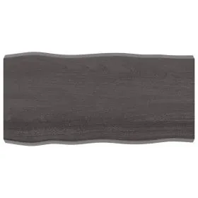 Behandelter Holztisch mit lebendiger Kante in Braun, 100x50x(2-6) cm. von vidaXL, Tischplatten - Ref: Foro24-364018, Preis: 6...