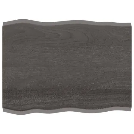 Treated oak wood table top brown live edge 80x60x2 cm by vidaXL, Table tops - Ref: Foro24-364010, Price: 39,64 €, Discount: %