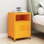 Mesita de noche acero amarillo mostaza 35x35x51 cm de vidaXL, Mesitas de noche - Ref: Foro24-336218, Precio: 75,46 €, Descuen...