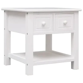 Mesa auxiliar madera de Paulownia blanco 40x40x40 cm de vidaXL, Mesas auxiliares - Ref: Foro24-284070, Precio: 53,26 €, Descu...