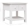 Mesa auxiliar madera de Paulownia blanco 40x40x40 cm de vidaXL, Mesas auxiliares - Ref: Foro24-284070, Precio: 53,26 €, Descu...