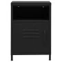 Mesita de noche acero negro 35x35x51 cm de vidaXL, Mesitas de noche - Ref: Foro24-336223, Precio: 78,69 €, Descuento: %