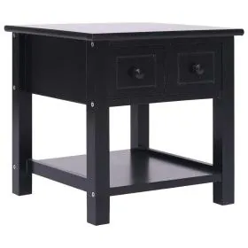 Mesa auxiliar madera de Paulownia negro 40x40x40 cm de vidaXL, Mesas auxiliares - Ref: Foro24-284071, Precio: 39,43 €, Descue...