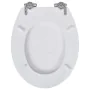 Asiento inodoro WC MDF tapa de cierre suave diseño blanco de vidaXL, Asientos de inodoros y bidés - Ref: Foro24-140798, Preci...