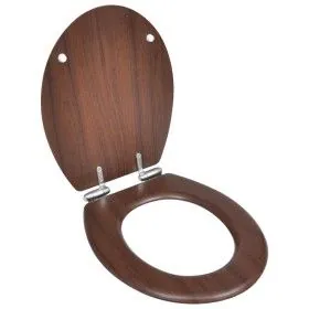 Asiento inodoro WC tapa de cierre suave MDF marrón de vidaXL, Asientos de inodoros y bidés - Ref: Foro24-140800, Precio: 55,3...