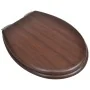 Asiento inodoro WC tapa de cierre suave MDF marrón de vidaXL, Asientos de inodoros y bidés - Ref: Foro24-140800, Precio: 55,3...