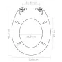 Asiento inodoro WC tapa de cierre suave MDF marrón de vidaXL, Asientos de inodoros y bidés - Ref: Foro24-140800, Precio: 55,3...