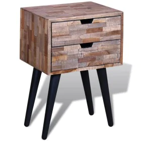Mesita de noche con 2 cajones madera de teca reciclada de vidaXL, Mesitas de noche - Ref: Foro24-241711, Precio: 100,97 €, De...