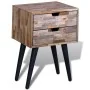 Mesita de noche con 2 cajones madera de teca reciclada de vidaXL, Mesitas de noche - Ref: Foro24-241711, Precio: 100,97 €, De...