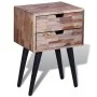 Mesita de noche con 2 cajones madera de teca reciclada de vidaXL, Mesitas de noche - Ref: Foro24-241711, Precio: 100,97 €, De...