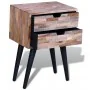 Mesita de noche con 2 cajones madera de teca reciclada de vidaXL, Mesitas de noche - Ref: Foro24-241711, Precio: 100,97 €, De...