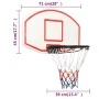 Tablero de baloncesto polietileno blanco 71x45x2 cm de vidaXL, Tableros de baloncesto - Ref: Foro24-93664, Precio: 62,25 €, D...