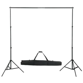 Sistema de soporte de fondo telescópico 155-300 cm de vidaXL, Montajes de estudio - Ref: Foro24-190001, Precio: 38,97 €, Desc...