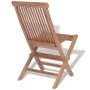 Sillas de jardín plegables 4 unidades madera maciza de teca de vidaXL, Sillas de jardín - Ref: Foro24-43040, Precio: 222,56 €...