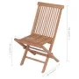 Folding garden chairs 4 units solid teak wood by vidaXL, Garden chairs - Ref: Foro24-43040, Price: 222,56 €, Discount: %