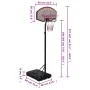 Canasta de baloncesto polietileno negro 237-307 cm de vidaXL, Canastas de baloncesto - Ref: Foro24-93653, Precio: 159,54 €, D...