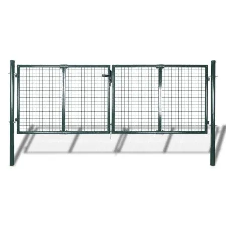 Puerta De Malla De Jardín Verja De Pared 289x75cm/306x125cm de vidaXL, Puertas de jardín - Ref: Foro24-140921, Precio: 256,48...