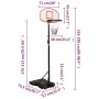 Canasta de baloncesto polietileno blanco 216-250 cm de vidaXL, Canastas de baloncesto - Ref: Foro24-93655, Precio: 92,81 €, D...