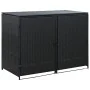 Cobertizo doble contenedor basura ratán negro 148x80x111cm de vidaXL, Cobertizos - Ref: Foro24-43887, Precio: 265,82 €, Descu...