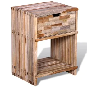 Mesita de noche con cajón madera de teca reciclada de vidaXL, Mesitas de noche - Ref: Foro24-241715, Precio: 94,67 €, Descuen...