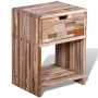 Mesita de noche con cajón madera de teca reciclada de vidaXL, Mesitas de noche - Ref: Foro24-241715, Precio: 94,67 €, Descuen...
