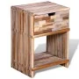 Mesita de noche con cajón madera de teca reciclada de vidaXL, Mesitas de noche - Ref: Foro24-241715, Precio: 94,67 €, Descuen...