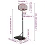 Canasta de baloncesto polietileno negro 216-250 cm de vidaXL, Canastas de baloncesto - Ref: Foro24-93656, Precio: 101,46 €, D...