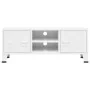 Mueble de TV industrial metal blanco 105x35x42 cm de vidaXL, Muebles TV - Ref: Foro24-339619, Precio: 75,58 €, Descuento: %