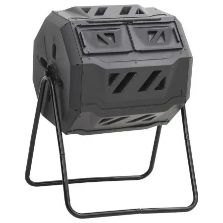 Contenedor de compostaje de jardín negro 73x64x95 cm 160 L de vidaXL, Compostadores - Ref: Foro24-152232, Precio: 124,09 €, D...