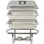 Set calentador de comida para buffet 3 piezas acero inoxidable de vidaXL, Escalfadores - Ref: Foro24-50529, Precio: 171,93 €,...