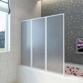 Shower screen with 3 folding panels, 141 x 130 cm by vidaXL, shower doors - Ref: Foro24-140785, Price: 136,85 €, Discount: %