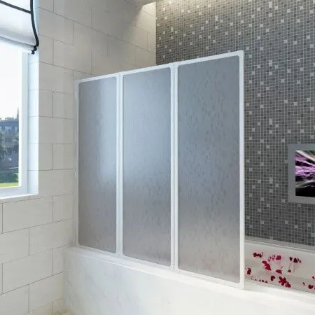 Mampara de ducha con 3 paneles plegables, 141 x 130 cm de vidaXL, Puertas de ducha - Ref: Foro24-140785, Precio: 136,85 €, De...