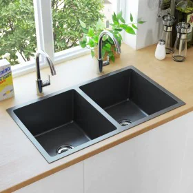 Handmade kitchen sink black stainless steel by vidaXL, Sinks - Ref: Foro24-145085, Price: 178,77 €, Discount: %