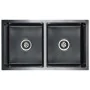 Handgefertigte Küchenspüle aus schwarzem Edelstahl von vidaXL, Sinkt - Ref: Foro24-145085, Preis: 178,77 €, Rabatt: %