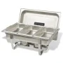 Set calentador de comida para buffet 3 piezas acero inoxidable de vidaXL, Escalfadores - Ref: Foro24-50529, Precio: 171,93 €,...