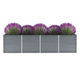Gray galvanized steel garden bed 320x80x77 cm by vidaXL, Pots and planters - Ref: Foro24-44844, Price: 116,45 €, Discount: %
