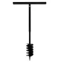 Taladro Negro De Tierra De Acero Con Mango 120 mm Espiral Doble de vidaXL, Barrenas helicoidales - Ref: Foro24-141025, Precio...