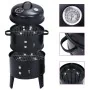 Barbacoa ahumador de carbón 3 en 1 40x80 cm de vidaXL, Barbacoas - Ref: Foro24-46613, Precio: 82,41 €, Descuento: %