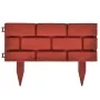 Brick-colored grass separator fence 11 pieces by vidaXL, Garden edging and edging - Ref: Foro24-141257, Price: 38,34 €, Disco...