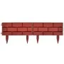 Brick-colored grass separator fence 11 pieces by vidaXL, Garden edging and edging - Ref: Foro24-141257, Price: 38,34 €, Disco...