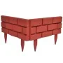 Brick-colored grass separator fence 11 pieces by vidaXL, Garden edging and edging - Ref: Foro24-141257, Price: 38,34 €, Disco...