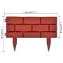 Brick-colored grass separator fence 11 pieces by vidaXL, Garden edging and edging - Ref: Foro24-141257, Price: 38,34 €, Disco...