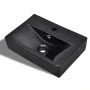 Lavabo rectangular de cerámica hueco de grifo/desagüe negro de vidaXL, Lavabos - Ref: Foro24-141933, Precio: 71,45 €, Descuen...