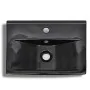 Lavabo rectangular de cerámica hueco de grifo/desagüe negro de vidaXL, Lavabos - Ref: Foro24-141933, Precio: 71,45 €, Descuen...