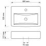 Lavabo rectangular de cerámica hueco de grifo/desagüe negro de vidaXL, Lavabos - Ref: Foro24-141933, Precio: 71,45 €, Descuen...