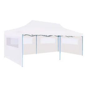 Carpa de fiestas plegable paredes laterales acero blanco 3x6 m de vidaXL, Carpas y cenadores - Ref: Foro24-48863, Precio: 190...