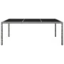 Mesa de comedor de jardín ratán sintético gris 200x150x74 cm de vidaXL, Mesas de jardín - Ref: Foro24-46130, Precio: 180,14 €...