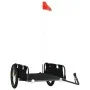Remolque para bicicletas hierro y tela Oxford negro de vidaXL, Remolques para bicicletas - Ref: Foro24-94178, Precio: 94,26 €...